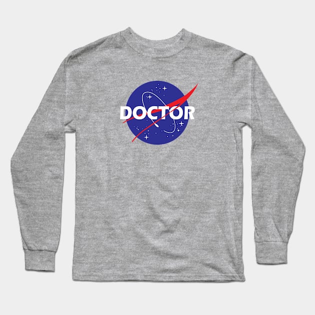 Space Doctor Long Sleeve T-Shirt by wisecolor